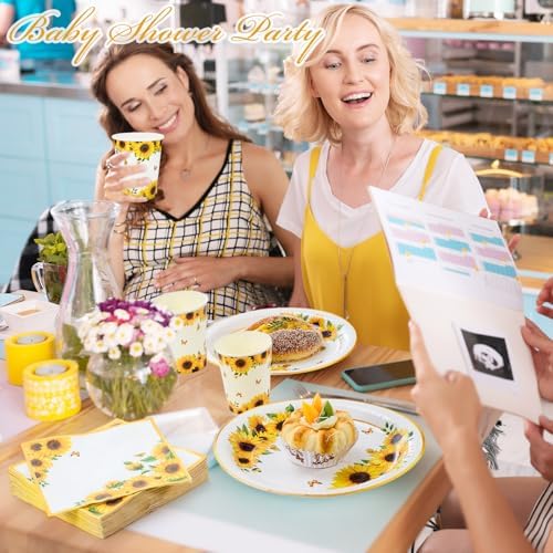 Funnymoom 400 Pcs Sunflower Party Supplies for 50 Guests - Image 5