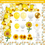 Hombae Sunflower Baby Shower Decorations, Baby Shower Decorations, Sunflower Themed Balloon It’s a Girl Backdrop Welcome Baby Glitter Banner Box Cutouts Cake Topper Daisy Sunflower Gold Yellow - Image 4