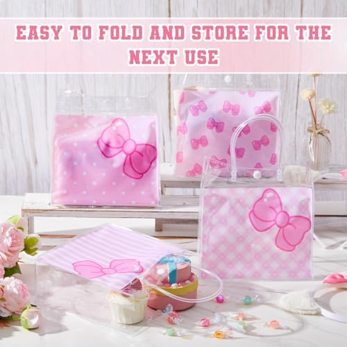 SmoothNovelty 24 Pcs Pink Cat Party Favor Bag Pink Bow Kitty - Image 3