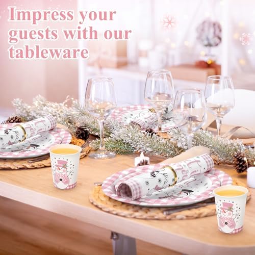 Funnymoom 250 Pcs Winter Snowman Party Decorations For Christmas - Image 4