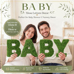 4 Pcs Moss Baby Letter Centerpiece, Green Grass Alphabet - Image 2