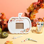 Thyle Pumpkin Baby Shower Sonogram Frame with 12 Marker Fall a Little Pumpkin Is on The Way Signature Book Ultrasound Picture Frame for Thanksgiving Autumn Gender Reveal Party Gift Keepsake - Image 4