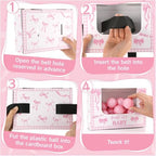 8 Sets Pink Bows Baby Shower Swing Shaking Balls Activity Set for Adults - Image 3