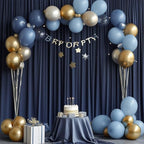 50ftx12ft Navy Blue Backdrop Curtain for Wedding Party 10 Panel 5×12FT Tall - Image 4