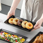 MALACASA 3 Tier Serving Tray, Porcelain Tiered Serving Trays Platters, 12 Inch Serving Stand with Platters,Black Dessert Stand with Collapsible Sturdier Metal Rack,Series PLAT - Image 6