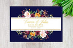Andaz Press Custom Personalized Disposable Paper Placemats, 12 x 18 Inch, Set of 25, Navy Floral Soulmates Together in Love, Tableware, Dining, Tabletop, Table Setting for Wedding, Bridal Shower - Image 4