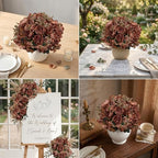 8 Pack Artificial Peonies Bulk - Burnt Orange - Image 5