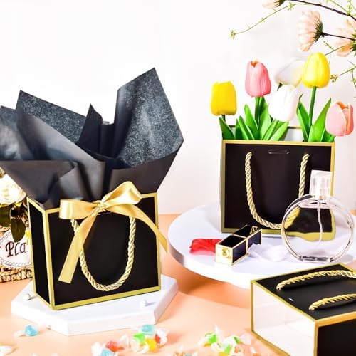EQOREIIN 24 PCS Small Gift Bags with Handles, 5.5x 2.5x4.7 Inches Mini Bag - Image 2