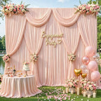20 x 10ft Dusty Pink Backdrop Curtains, Dusty Pink Drapes for Backdrop by HBBMAGIC