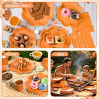 350 Pcs Fall Orange Paper Plates and Napkins Set,Serve for 50 Guest - Image 7