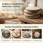 Wood Slices for Centerpieces, 7-8 Inches, Round, 10 Pack, Rustic Style, for Weddings, Baby Showers, and DIY Crafts - Image 6