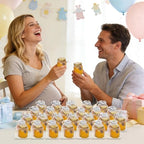 Aliggbent 70 Pack Honey Jars, 3oz Hexagon Glass with Dippers - Image 6