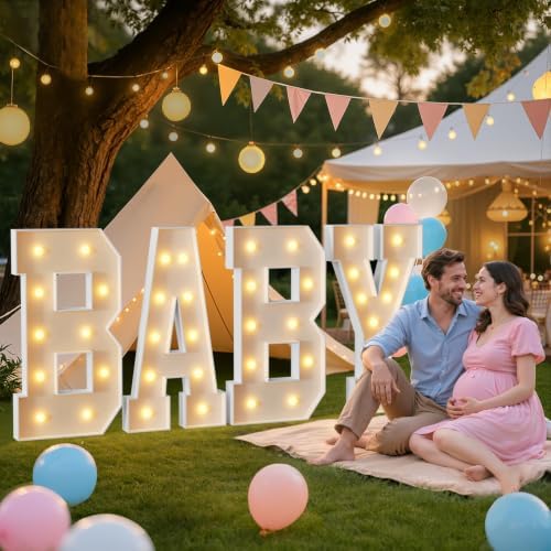 Baby Marquee Letters, 4FT Light Up Letters Baby Shower Decorations - Image 2