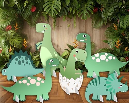6 Pcs Large Dinosaur Cardboard Cutouts for Kids Birthday Party - Image 6