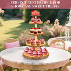 Wooden 5-Tier Rustic Cupcake Stand for Wedding Cakes, Tiered Dessert Tower Display Centerpiece for Parties, Events & Celebrations - Image 7
