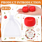 Batiyeer 25 Pcs Apple of Our Eye Theme Baby Shower Soap Thanks Card Bag - Image 3