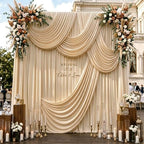 10ftx14ft Champagne Backdrop Curtain for Wedding Parties by PartyVillage