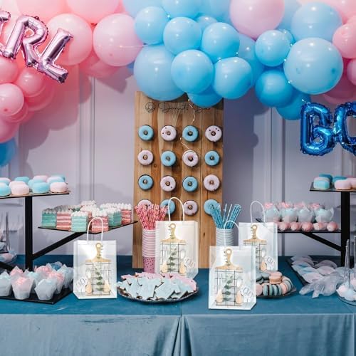 6 Sets Baby Shower Prizes for Game Player for Baby Shower Winners Wedding Bridal Favors with Bamboo Cheese Board Bamboo Spoon Placemats Artificial Eucalyptus Stems Tags Bags for Wedding Bridal Favors - Image 7