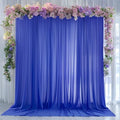 10ft x 10ft Royal Blue Backdrop Curtains, Wrinkle-Free Sheer Chiffon Fabric Photo Backdrop Drapes for Wedding Arch Party Ceremony Stage Photography Decorations by WishCare