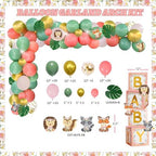 Woodland Baby Shower Decorations Girl, Forest Animal Gender Neutral Baby Shower Party Decorations Its a Girl Backdrop Balloon Garland Banner Box Cutout Cake Cupcake Topper Sash Pink - Image 5