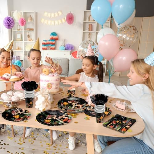Funnymoom 175 Pcs Mushroom Party Supplies Plates and Napkins Tableware Set - Image 6