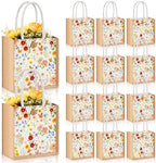 Abbylike 12 Pcs Floral Gift Bag Small Flower Tote Bag,Pastel Wildflowers by Abbylike