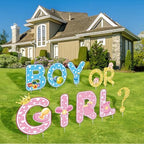 KatchOn Boy or Girl Yard Sign, Pcs 10, Gender Reveal Decorations by KatchOn