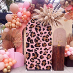 Boho Cheetah Print Balloon Arch Kit with Palm Leaf Fan Pampas Grass, 6ft Leopard Print Backdrop Cover 154 Pcs Balloon Garland, Pink Cheetah Birthday Decorations for Wedding Baby Shower Girls Women by Unknown