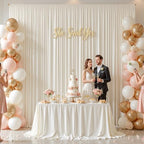 20x10ft Cream White Backdrop Curtains for Wedding Parties Wrinkle Free Cream Curtains Photo Backdrop Drapes for Photography Birthday Baby Shower Soft Fabric Party Backgournd for Photoshoot - Image 6