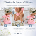 Audio Guest Book Wedding Phone and Audio Guest Book Sign (Pink) - Image 5
