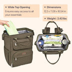 BabbleRoo Diaper Bag Backpack, Multifunction Nappy Changing Bag with Changing Pad, Stroller Straps & Pacifier Case, Unisex Stylish Travel Back Pack for Moms & Dads - Army Green - Image 3