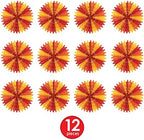 Beistle Tissue Fans – 12-Pack Round Hanging Tissue Paper Decorations for Fall Festivals, Autumn Celebrations, Harvest Parties and Seasonal Thanksgiving Events, Golden Yellow, Orange and Red, 25" - Image 3