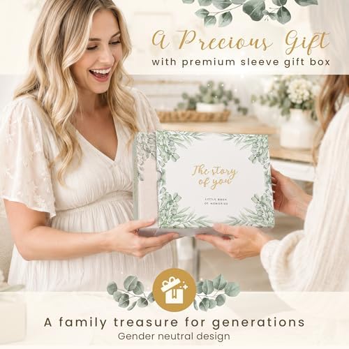 Baby Memory Book & Newborn Keepsake Journal First Year Memory Book for Boy or Girl Gender Neutral Milestone Book with 24 Stickers Perfect First Mothers Day Gift - Image 6