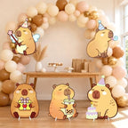 5 Pcs Capybara Baby Shower Party Decorations, Baby Capybara Corrugated Plastic Cutout Standups for 1st 2nd 3rd Birthday, Gender Reveal, Cute Animal Photo Booth Props, Indoor Outdoor Display - Image 4