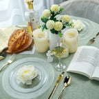 FLOWERCAT 60PCS Clear Plastic Plates - Disposable Clear Plates Heavy Duty for Fall Party/Wedding/Birthday- Include 30PCS 10.25inch Dinner Plates and 30PCS 7.5inch Dessert/Salad Plates - Image 6