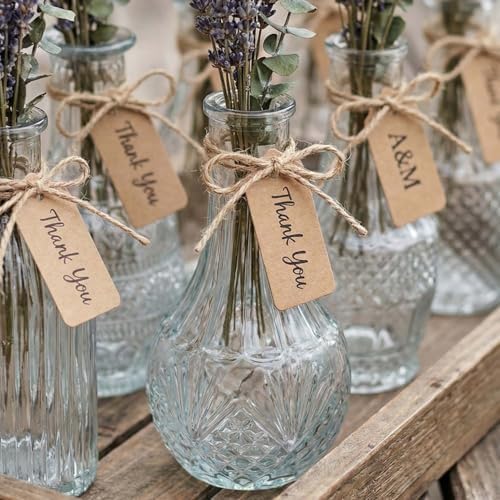 Glass Bud Vases in Bulk, Mini Vintage Vases Set for Wedding, Baby Shower - Image 7
