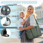 Pritent Baby Diaper Bag Tote,Waterproof Maternity Breast Pump Bags for Mom - Image 4