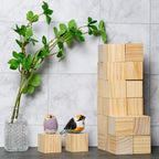 Ninekong 60 Pack Unfinished Wood Blocks 2 Inch - Solid Pine Wooden Cubes for Crafts, Sanded Smooth Natural Wood Squares for Painting, DIY Projects, Puzzle Making & Home Decor - Image 5