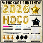 2 Sets Homecoming 2026 Balloon Column Stand Party Decorations Kits with Balloons Class of 2026 Hoco Balloon Tower Stand Kit for Homecoming Prom Party Photo Booth Props Backdrop Decor Party Supplies - Image 5
