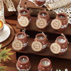 FYSUIMU 12 Sets Cielito Lindo Candles Mexican Terracotta Flower Clay Pottery Jar Candles with Paper Tags for Fiesta Cinco De Mayo Birthday Baby Shower Wedding Party Decoration - Image 4