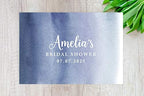 Andaz Press Custom Personalized Disposable Paper Placemats, 12 x 18 Inch, Set of 25, Custom Bridal Shower Ocean Blue Watercolor, Tableware, Dining, Tabletop, Table Setting for Bridal Shower - Image 4