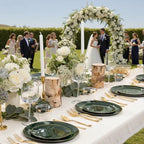 WDF 300Pcs Green Plates Disposable - Heavy Duty Green Plates for 50 Guest Green Plastic Dinnerware Include 50 Dinner Plate 50 Dessert Plate 150 Cutlery & 50 9oz Cups for Wedding/Birthday Party - Image 5