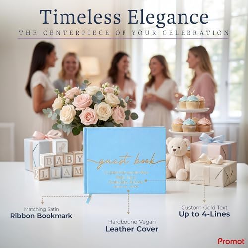 Promot Personalized Guestbook (Baby Blue) - 110 Lined Pages - Image 2
