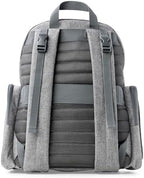 Skip Hop Diaper Bag Backpack with Portable Changing Pad, Easy-Access Wipes & Zippered Side Pockets, Luggage Sleeve & Stroller Straps, Fits a 15” Laptop, Luna, Heather Grey - Image 4