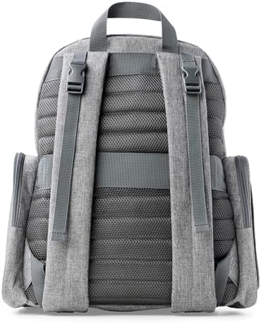 Skip Hop Diaper Bag Backpack with Portable Changing Pad, Easy-Access Wipes & Zippered Side Pockets, Luggage Sleeve & Stroller Straps, Fits a 15” Laptop, Luna, Heather Grey - Image 4