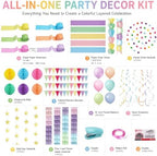 Macaron Paper Chain Kit with Streamers, Garlands & Balloons for Birthday - Image 2