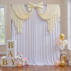 Beige Large Bows Backdrop Giant Bows Birthday Party Decorations Large Giant Bow Decor, Cream Giant Satin Bow Decoration for Wedding Baby Shower Birthday Photo Booth 24"x16" - Image 7