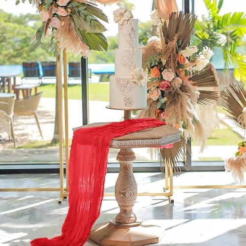 24 Pack Red 10Ft Cheesecloth Table Runner - Image 7
