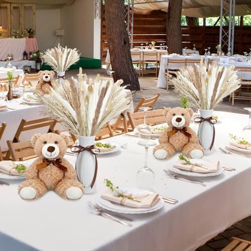 123 Set Bear Baby Shower Table Centerpiece Decor, Brown, Neutral - Image 4