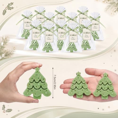 Leelosp 20 Set Christmas Tree Soaps Christmas Baby Shower Favors for Guests - Image 2